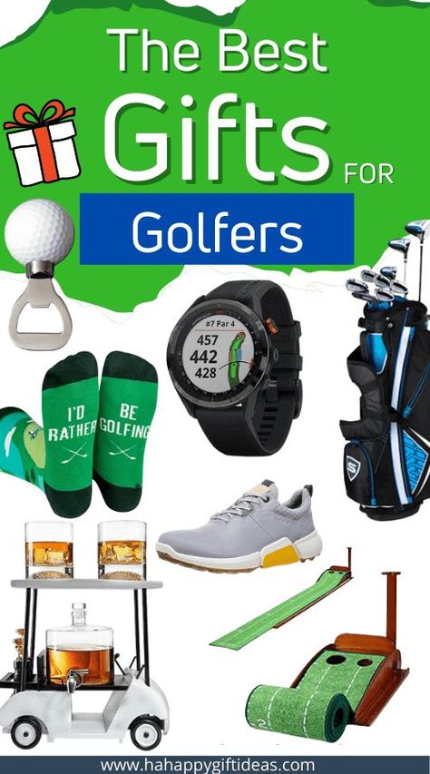 Gifts for Golfers Golf Christmas Gifts For Men, Golf Wrapping Ideas, Gift Ideas For Golfers For Him, Golf Gift Basket Ideas For Men, Gift Ideas For Golfers, Best Golf Gifts For Him, Gifts For Golf Lovers, Diy Golf Gifts, Golf Gift Basket Ideas