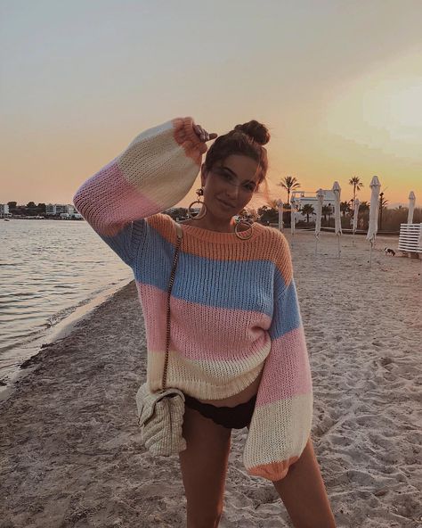 Negin Mirsalehi on Instagram: “Sunset beach walk.” Bday Shoot, Negin Mirsalehi, Beach Sweater, Beachwear Collection, Trendy Swimwear, Sunset Beach, One Piece Swimwear, Look Cool, Beach Outfit