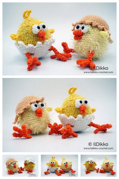 Easter Crochet Patterns Free, Easter Crochet Patterns, Baby Chick, Crochet Amigurumi Free Patterns, Easter Crochet, Baby Chicks, Crochet Toys Patterns, Amigurumi Free Pattern, Hello Dear