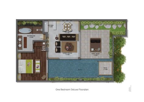 Beach Floor Plans, Tiki House, Bedroom Pool, Exotic Homes, Bali House, Bali Villa, Seminyak Bali, Small House Design Exterior, Tiny House Loft