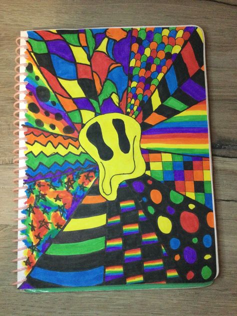 Smile Face Drawing, Highliter Drawing, Weirdcore Drawings, Room Recor, Alcohol Markers Art, Squiggle Art, Keep Yourself Busy, Fun Art Ideas, Sharpie Drawings