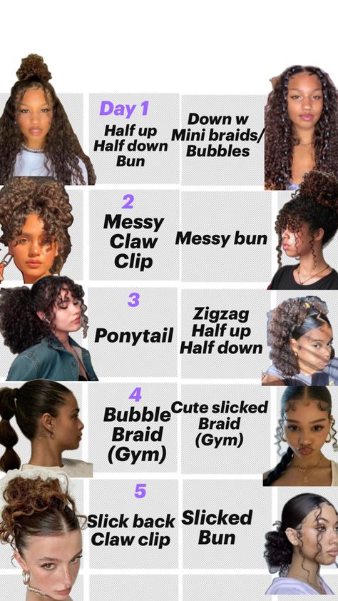 Big Curly Hair Tutorial, Skl Hairstyles, Quick Curly Hairstyles, Parting Hair, Peinados Hair Styles, Mixed Curly Hair, Easy Hairstyles For Thick Hair, Curly Hair Tutorial, Goddess Braids Hairstyles