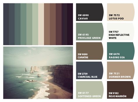 Sea Green Interior Design, Sea Green Colour Palette, Blue Green Brown Color Palette, Blue Green Sand Color Palette, Kelp Color Palette, Sea Green Color Palette, Ocean Theme Color Palette, Ocean Green Color, Green Ocean Color Palette