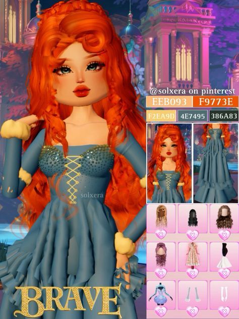 #BEAUTY ,#REALATIONSHIPS #Fashion #Outfits #Winter Outfits #Animals Disney Princess Dti Fits, Disney Princess Dti Theme, Merida Dress To Impress, Dti Princess Outfit Ideas Non Vip, Dti Disney Princess Outfit Theme, Dress To Impress Outfits Disney, Dti Disney Princess, Princess Dti Ideas, Fairytail Dress To Impress