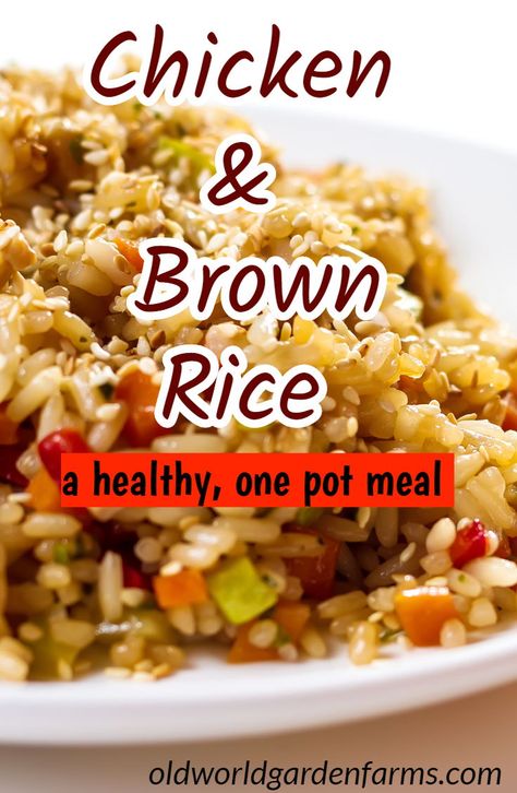 Brown Rice Diet, Brown Rice Dinner, Brown Rice Dishes, Chicken Thigh Casserole, Crockpot Rice Recipes, Dinner Vegetables, Healthy Brown Rice, Brown Rice Cooking, Chicken Rice Recipe