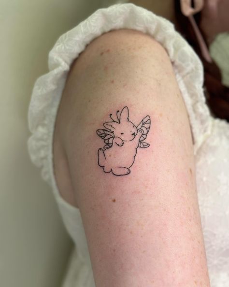 Birthday bunny Fairy 🐇🧚‍♀️ fairy bunny flash 2 inches for @3mily.mci ♥️ Ty for letting me do this super cute baby for you! 🥰 Book your next tattoo with me while spots last! Booking availability in my IG highlights. Inquire via DM or the booking inquiry link in my bio #tinytattoo #tattoo #tattooflash #customtattoo #tattoogirl #ink #tattooartist #tattooart #tattooflash #tattoolife #tattoos #tattoostyle #tattoos #fineline #finelinetattoo #finelinetattoos #finelinework #marixieinks Fairy Bunny Tattoo, Fairy Bunny, Bunny Fairy, Birthday Bunny, Bunny Tattoos, Ig Highlights, Fairy Tattoo, Next Tattoo, Fine Line Tattoos