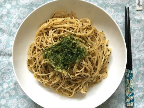 Japanese Furikake Spaghetti   Fun Pasta ShapesBy Lucy Loves To Eat Japanese Pasta, Fun Pasta Shapes, Yummy Asian Food, Fun Pasta, Spagetti Recipe, Cream Of Tomato Soup, Quick Pasta Recipes, Easy Japanese Recipes, Zoodle Recipes