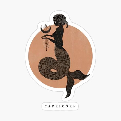 Get my art printed on awesome products. Support me at Redbubble #RBandME: https://www.redbubble.com/i/sticker/Capricorn-Mermaid-with-Cresten-Moon-by-Citybubbleds/163556981.EJUG5?asc=u Capricorn Mermaid, Stickers Transparent, Black Silhouette, Orange Background, Transparent Stickers, Dad Hats, Lovers Art, Sticker Design, Astrology