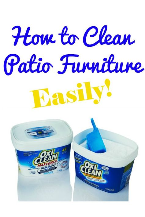 How to Clean Patio Furniture  -  super easy way to get your furniture looking fabulous for summer! Clean Patio Furniture, Homemade Toilet Cleaner, Clean Patio, Clean Baking Pans, Cleaning Painted Walls, Glass Cooktop, Deep Cleaning Tips, Clean Dishwasher, Simple Life Hacks