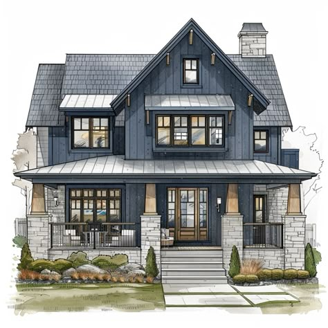 Front House Design Entrance, House Design Entrance, Design Entrance, Home Illustration, House Flippers, Sims House Plans, Front House, Modern Farmhouse Exterior, Home Exterior