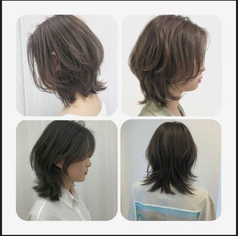 Short Haircut For Small Face, Long Neck Haircut, Short Wolfcut Girl, Wolfcut For Round Face, Haircut Wolfcut Short, Short Hair Styles For Chubby Faces, Korean Haircut For Chubby Face, Wolf Cut Hair Corto, Short Haircut For Chubby Face