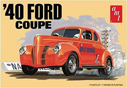 AMT 1940 Ford Coupe 1:25 Scale Model Kit 1940 Ford Coupe, Plastic Model Kits Cars, 1940 Ford, Plastic Model Cars, Model Cars Kits, Vintage Packaging, Plastic Model Kit, Custom Wheels, Diecast Model Cars