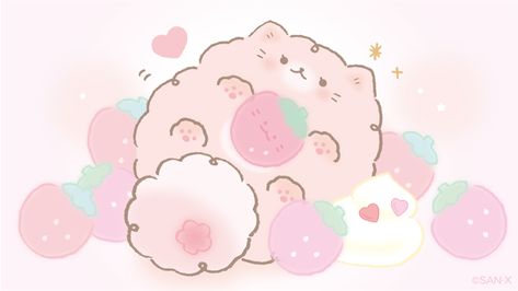 Kawaii Mascot, Cute Computer Backgrounds, Cat Draw, Kawaii Cats, Iphone Wallpaper Ios, Visual Aid, Pc Wallpaper, Sanrio Wallpaper, Aesthetic Desktop Wallpaper