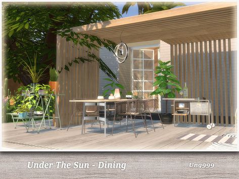 ung999's UNder The Sun - Dining Kids Bedroom Rugs, Indigo Walls, Play Sims 4, Sims 4 House Plans, Sims 4 Cc Furniture, Sims 4 Houses, Wood Panel Walls, Cc Finds, Sims House