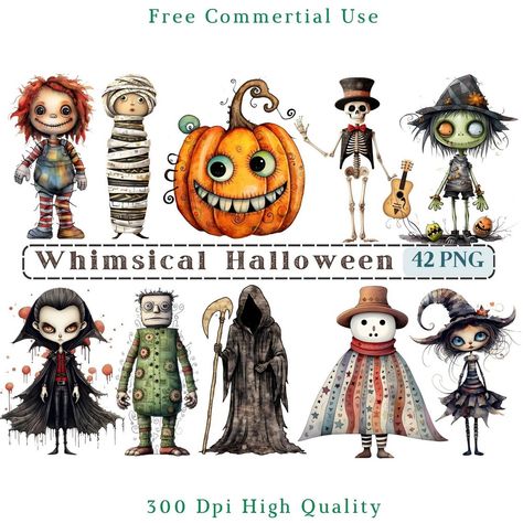 A variety of Halloween clip art ideal for making party invitations and event flyers. Halloween Images Graphics Clip Art, Halloween Monsters Art, Lunch Pictures, Vintage Halloween Printables, Monster Clipart, Halloween Monsters, Hallowen Ideas, Whimsical Halloween, Halloween Drawings