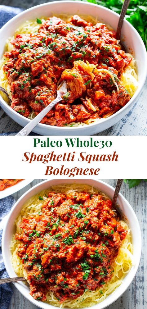 Spaghetti Squash Bolognese, Spaghetti Squash Recipes Chicken, Healthy Squash Recipes, Spaghetti Squash Recipes Healthy, Easy Spaghetti Squash, Spaghetti Squash Recipes Easy, Pan Pita, Whole30 Dinner Recipes, Whole 30 Meal Plan