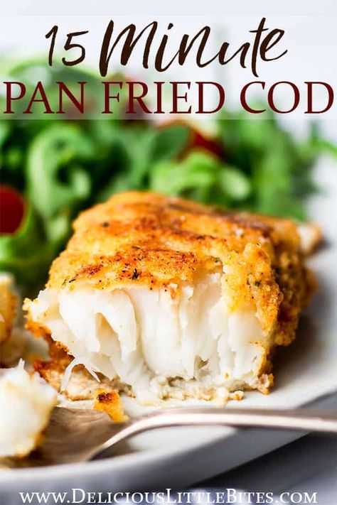 Fried Cod Recipes, Cod Fillet Recipes, Cod Fillets, Cod Fish Recipes, Fried Cod, Fish Recipes Baked, Cod Recipe, Fish Dinner Recipes, Fried Fish Recipes