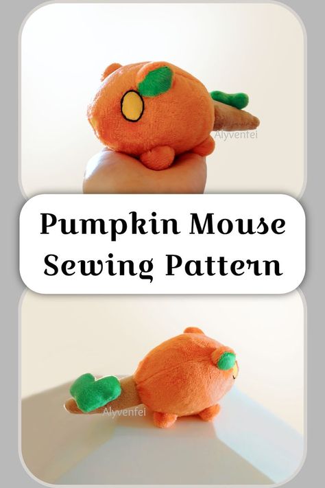 Pumpkin mouse sewing pattern. Halloween is coming, and the pumpkin mice are scurrying! Sewing pattern comes in US Letter and A4 PDFs and SVG. The mouse will perfectly fit your hand and can stand on its own. Pumpkin Plush Pattern, Thanksgiving Sewing, Pumpkin Mouse, Diy Plush, Diy Plush Dolls, Pumpkin Squash, Halloween Is Coming, Plushie Patterns, Plush Pattern