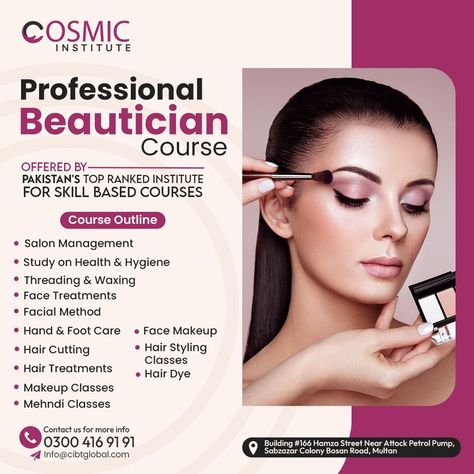 Beautician Course, Makeup Poster, Face Wax, Beauty Salon Posters, Beauty Courses, Makeup Books, Nail Techniques, Makeup Course, Makeup Class