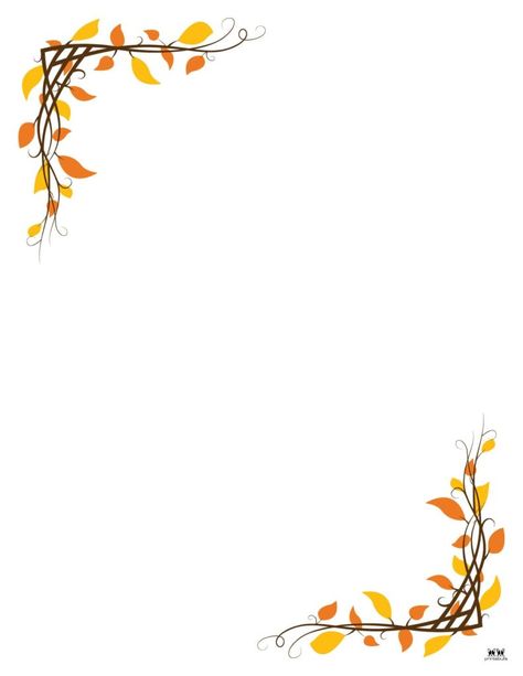 Choose from 30 unique leaf borders perfect for stationery, notes, to-do lists, and so many other cute fall uses. 100% FREE. Print from home! Fall Border Design, Fall Leaf Border, Bujo Bible, Free Printable Borders, Thanksgiving Border, Printable Borders, School Presentation, Fall Borders, Printable Leaves