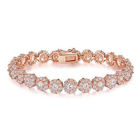 Rose Gold Diamond Bracelet, Rose Gold Bridal Jewelry, Bracelets Diamond, Gold Bridal Jewellery Sets, Bangle Jewelry, Gold Jewelry Sets, Bridesmaid Jewelry Sets, Diamond Bangle, Rose Gold Bracelet