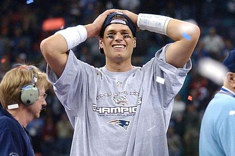 Patriots quarterback Tom Brady was in disbelief after winning his first Super Bowl, in 2002 against the Rams. It began an extraordinary run of success for Boston’s sports teams. Tom Brady Patriots, Patriots Football, Nfl History, Boston Sports, Nfl Fans, Tom Brady, Nfl Teams, New England Patriots, Super Bowl