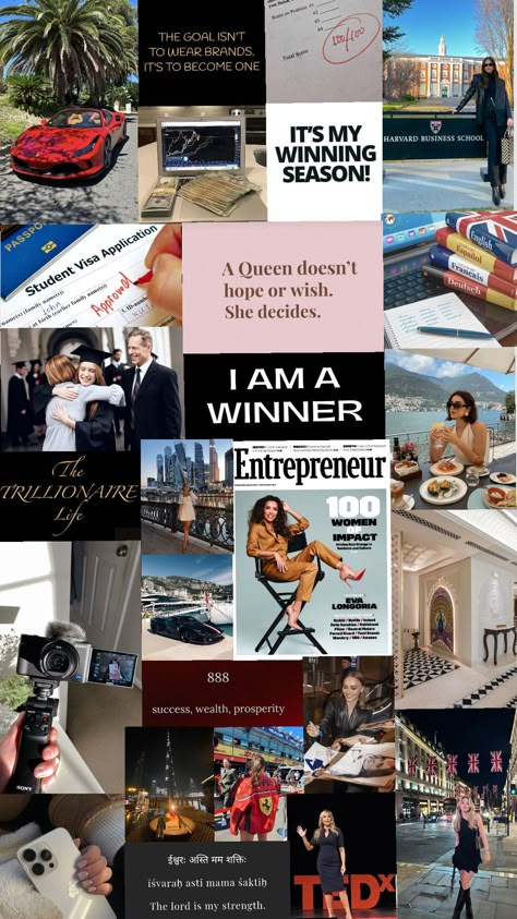 Successful women vision board phone wallpaper #phonewallpaper #visionboard #visionboardwallpaper #aestheticphonewallpaper #businesswomen #businesswomenaesthetic #bossgirlvibes #bossbabe 2025 Vision Board Business Woman, Vision Board 2025 Business Woman, Vision Board Photos Dream Job, Career Success Aesthetic Women, Business Women Affirmations, 2025 Vision Board Boss Lady, Vision Board Ceo Woman, Future Business Woman Wallpaper, Career Girl Vision Board