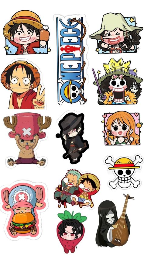 Scrapbook Stickers Printable, Stickers Printable, Manga Cute, Anime Stickers, One Piece Manga, One Piece (anime), Design Case, Scrapbook Stickers, One Piece Anime