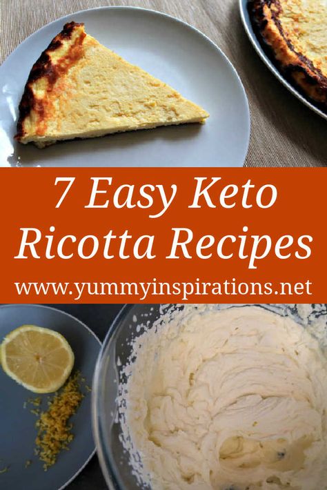 7 Keto Ricotta Recipes - Easy Low Carb Breakfast, Meal & Dessert Ideas Sweet Baked Ricotta, Ricotta Keto Dessert, Ricotta Cheese Recipes Low Carb, Low Calorie Ricotta Recipes, Keto Ricotta Recipes Dinner, Ricotta Recipes Keto, Keto Ricotta Cheese Recipes, Low Carb Recipes With Ricotta Cheese, Keto Recipes With Ricotta Cheese