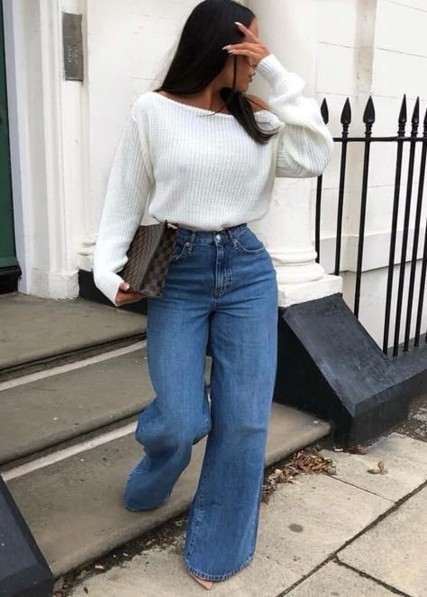 Straight Leg Jeans Outfits, Trendy Outfits Winter, Outfit Jeans, Cute Winter Outfits, Winter Mode, 가을 패션, Fall Winter Style, Mode Inspiration, Looks Vintage