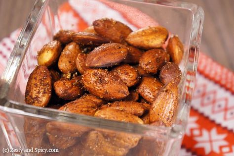 Cajun Style Roasted Almonds Roasted Almonds Recipe, Spicy Almonds, California Almonds, Cajun Recipes, Roasted Almonds, Honey Mustard, Almond Recipes, Sriracha, Easy Snacks