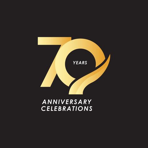 70 Years Anniversary Celebration Number Vector Template Design Illustration Number Vector, Music Week, 65th Anniversary, Logo Number, Anniversary Logo, Church Flyer, 70th Anniversary, Vector Template, Logo Ideas