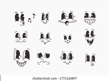 Inkblot Cartoon, Cute Cartoon Eyes, Graphic Portrait, Face Abstract, Logos Retro, Cartoon Style Drawing, Cartoon Mascot, Cartoon Eyes, Character Creator