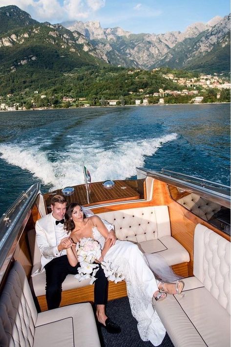 Lake Como Villas, Yacht Wedding, Boat Wedding, Dream Wedding Venues, Lake Como Wedding, Future Wedding Plans, Lake Wedding, Wedding Goals, Photo Couple