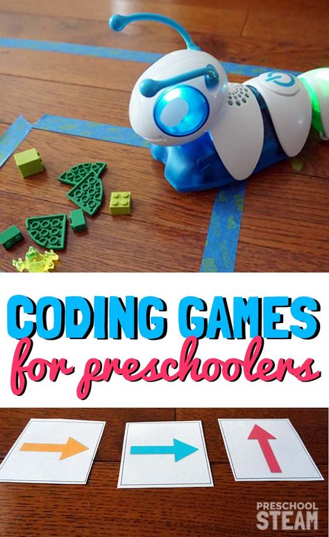 Build Your Own Motorized Love Bug: A Preschool Stem Activity Kindergarten Coding, Preschool Technology, Game For Preschoolers, Games For Preschoolers, Coding Games, Coding Lessons, Teaching Coding, Preschool Stem, Computational Thinking