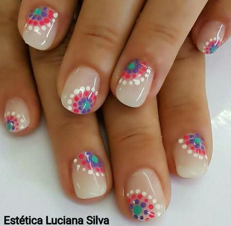 Polka Dot Nail Designs, Dot Nail Designs, Polka Dot Nail Art, Unghie Sfumate, Dot Nail Art, Polka Dot Nails, Dots Nails, Gel Nail Designs, Nail Art Hacks