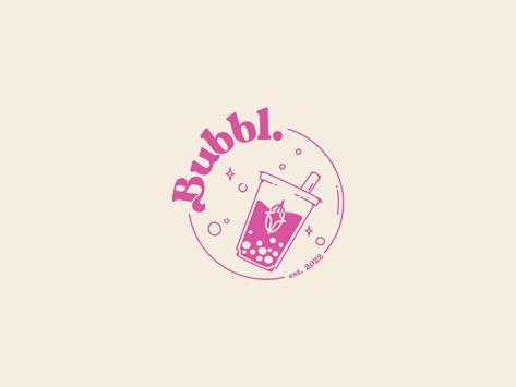 Bubble Tea Shop Name Ideas, Bubbles Graphic Design, Bubble Tea Logo Design Ideas, Boba Graphic Design, Boba Shop Logo, Boba Tea Branding, Bubble Tea Branding, Bubbles Logo Design, Boba Shop Design