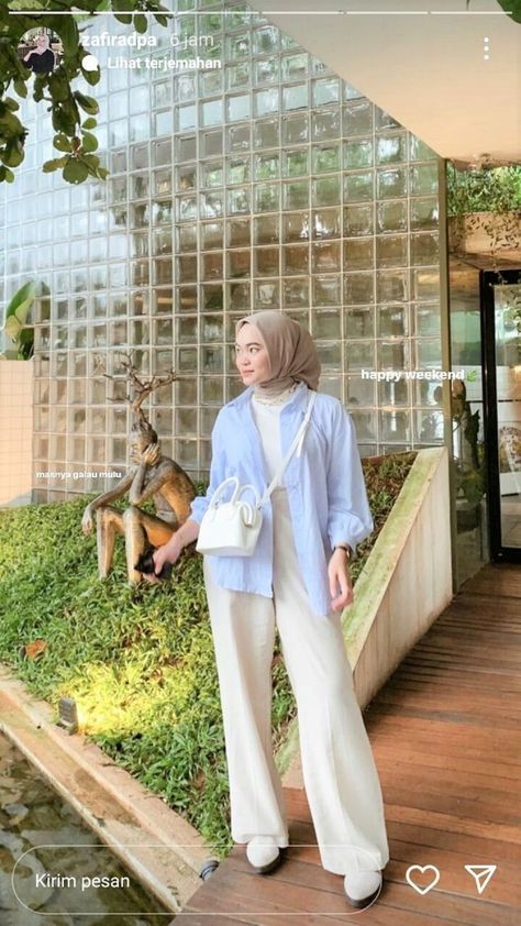 Outfit Kulot, Outfit Hijab Casual, Ootd Poses, Ootd Hijab Casual, Simple Hijab, Muslim Outfits Casual, Hijabi Fashion Casual, Casual Hijab, Style Hijab