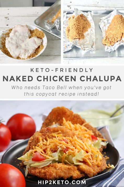 Keto Chalupa Shells, Chalupa Recipe, Chicken Chalupa, Keto Meats, Taco Bell Recipes, Pork Rind, Keto Dishes, Low Carb Mexican, Chicken Taco Recipes