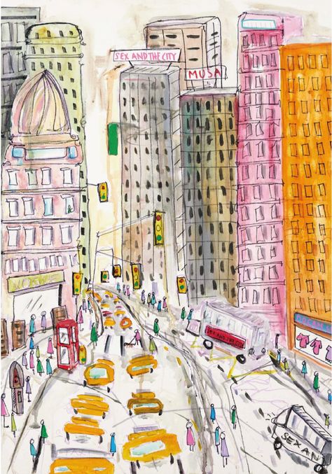 City motives- Print - Prints - Nike Adawi Nyc Art, City Print, City Prints, Girly Art, City Art, New Yorker, Art Room, Wall Collage, Art Shop