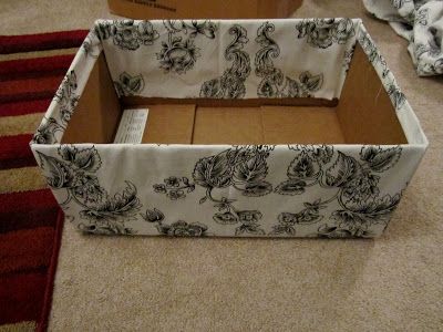 Restoration Beauty: DIY: Storage/Decorative Boxes Diy Mod Podge, Fabric Covered Boxes, Cardboard Storage, Canvas Drop Cloths, Diy Storage Boxes, Decorative Storage Boxes, Diy Basket, Diy Cans, Storage Boxes With Lids