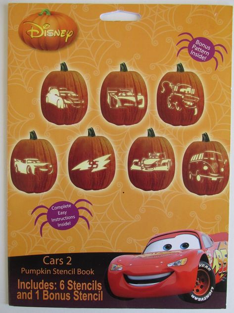 Cars Pumpkin, Disney Pumpkins, Pumpkin Walk, Pumpkin Templates, Lighting Mcqueen, Cute Pumpkin Carving, Halloween Pumpkin Carving Stencils, Disney Pumpkin, Pumpkin Template