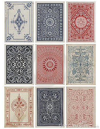 Playing cards - Good old card games. So many excellent games. I grew up playing with my grandparents. Should have been a casino dealer. Playing Cards Art, Playing Cards Design, Paper Scraps, Vintage Playing Cards, 카드 디자인, Printable Vintage, Pattern Texture, Poker Cards, Vintage Printables