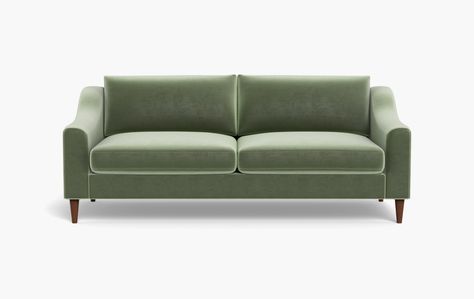 Saylor Slope Arm - Interior Define Green Sofa Living Room, Leather Daybed, Earthy Living Room, Twin Sleeper Sofa, Create Floor Plan, Leather Sleeper Sofa, Sofas For Small Spaces, Floor Plan Drawing, Leather Chesterfield Sofa