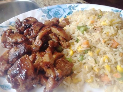 Tastes like the chicken from the mall, where they cook the food hibachi style. Mall Teriyaki Chicken Recipe, Sarku Japan, Chicken Thigh Marinade, Hibachi Recipes, Teriyaki Chicken Recipe, Hibachi Chicken, Teriyaki Recipe, Chicken Teriyaki Recipe, Chicken Teriyaki