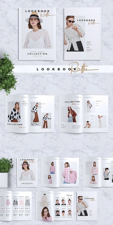 RATTU Lookbook + Premium Font #portfolio #lookbook #magazine #brochure #template #indesign #layout #print Fashion Lookbook Layout, Lookbook Magazine, Layout Print, Catalog Design Layout, Product Catalog Template, Lookbook Layout, Indesign Layout, Catalogue Layout, Pages Design