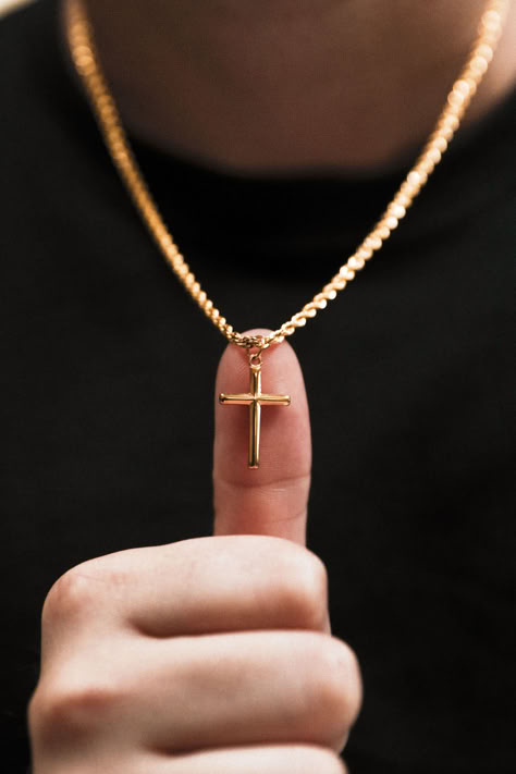 18k Gold Cross Necklace Gold Cross Necklace Men Gold Cross Pendant Christian Jewelry Boyfriend Gift Gift For Him Gift For Boyfriend Mens Cross Necklace Gold, Mens Gold Cross Necklace, Men’s Gold Cross Necklace, Mens Cross Necklace Silver, Gold Cross Necklace Mens, Chain For Boyfriend, Necklace Men Gold, Gold Cross Necklace Men, Chain Necklace Outfit