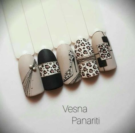 Animal Print Nails Art, Kutek Disney, Animal Nail Art, Nail Drawing, Leopard Print Nails, Minimalist Nail Art, Leopard Nails, Pretty Nail Art Designs, Nail Art Designs Videos