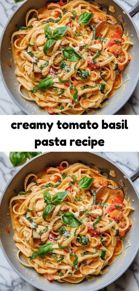 Make a delicious Creamy Tomato Basil Pasta in just minutes. Tomato Basil Recipe, Pasta Dishes With Basil, Spaghetti With Basil, Pesto And Tomato Pasta, Cooking With Basil, Pasta With Fresh Tomatoes And Basil, Pasta With Tomatoes And Basil, Tomato Basil Pesto Pasta, Fresh Tomato Pasta Recipes