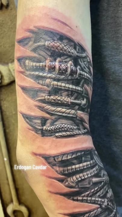 Another awesome tattoo by the master of scar coverup tattoos, the one ... | TikTok Fake Scar Tattoo, Arm Scar Tattoo, Tattoos On Scars, Scar Tattoo Cover Up, Tattoos Covering Scars, Scar Tattoo Ideas, Scar Coverup Tattoo, Tattoo Scar Cover, Scar Cover Up Tattoo